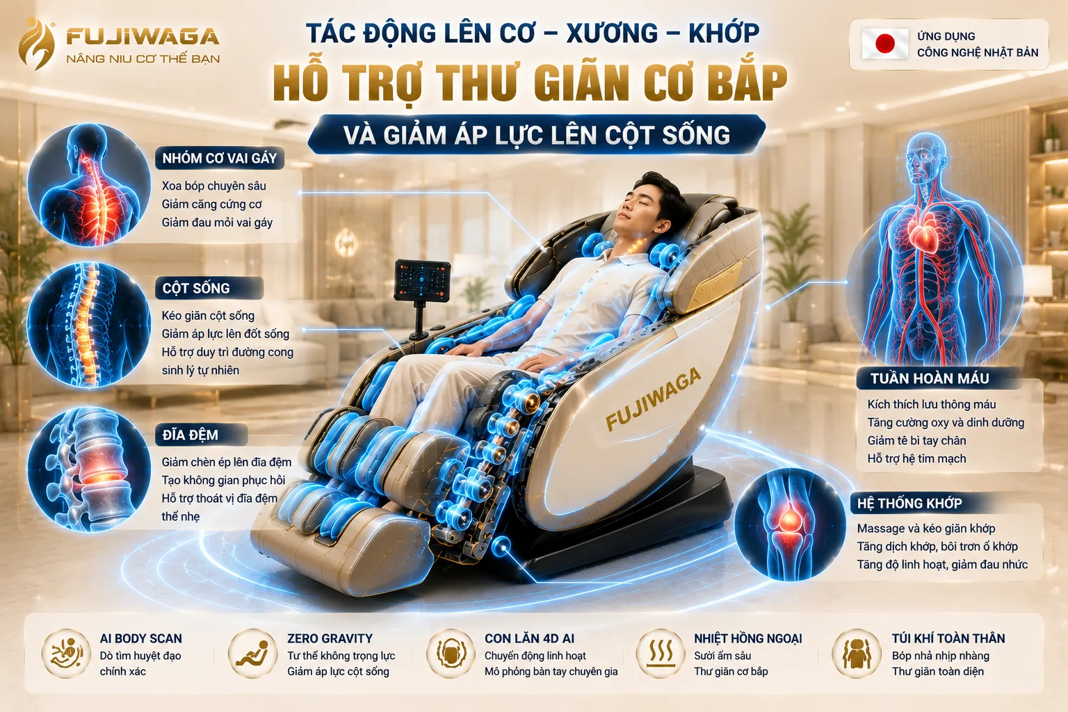 công dụng của ghế massage
