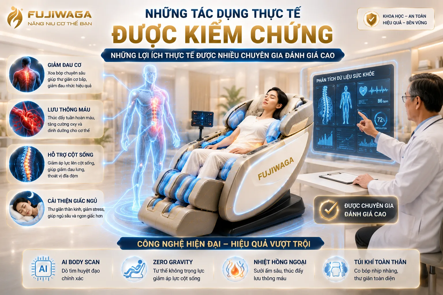 tác dụng của ghế massage