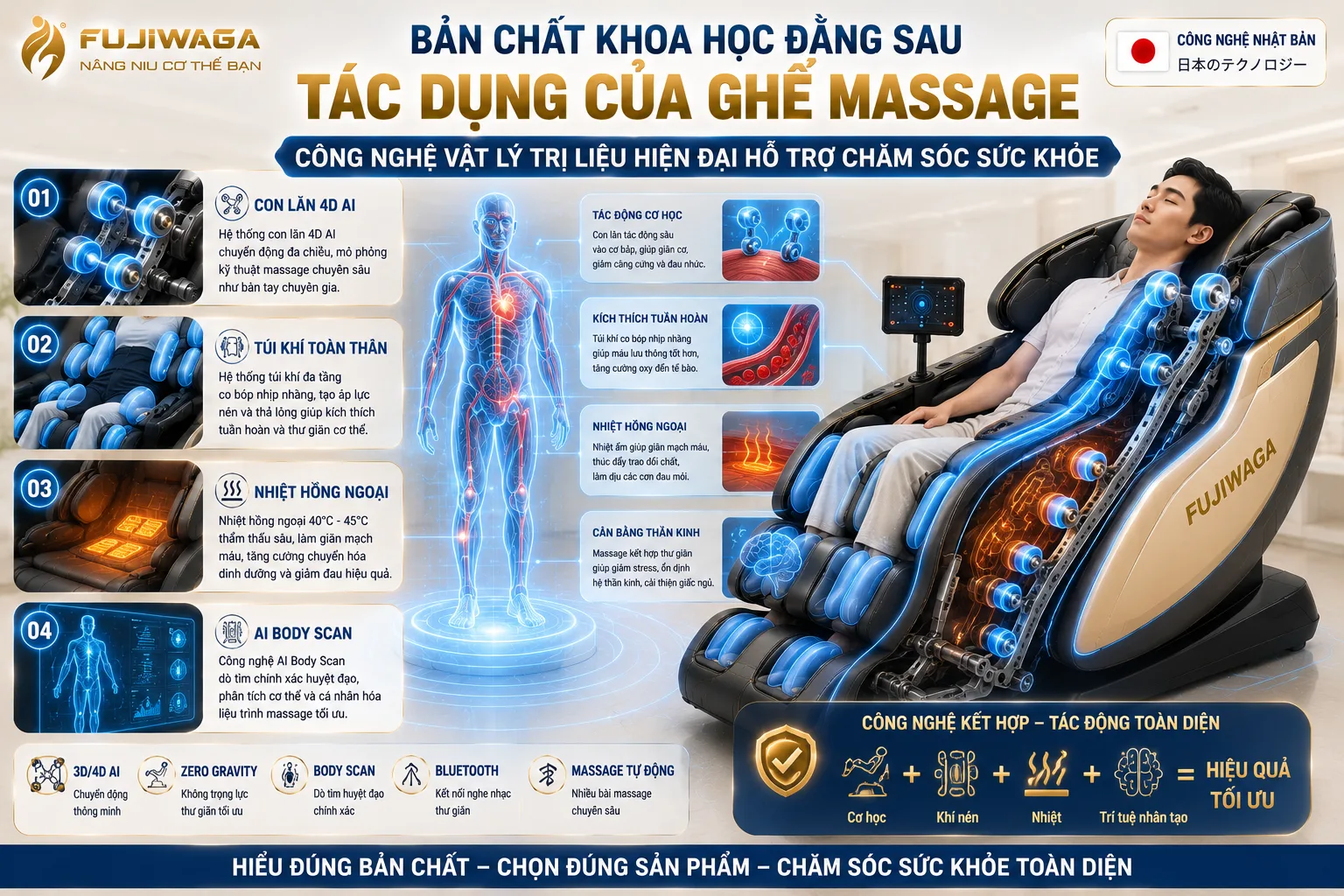 tác dụng của ghế massage