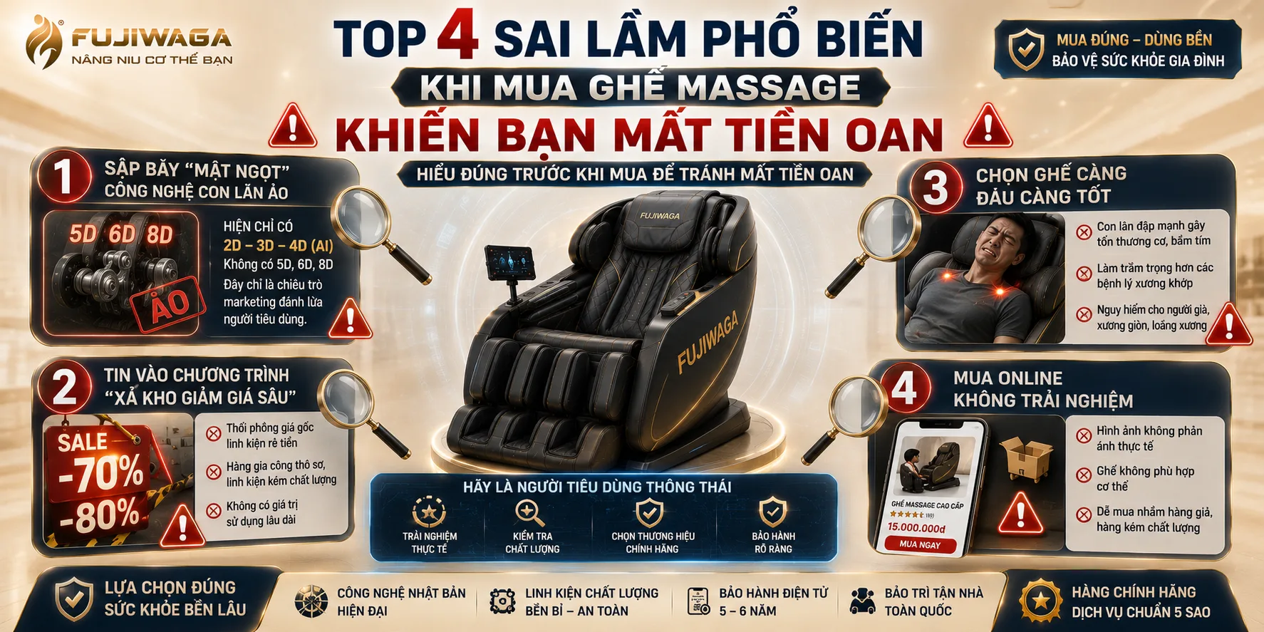 Sai Lầm Khi Mua Ghế Massage