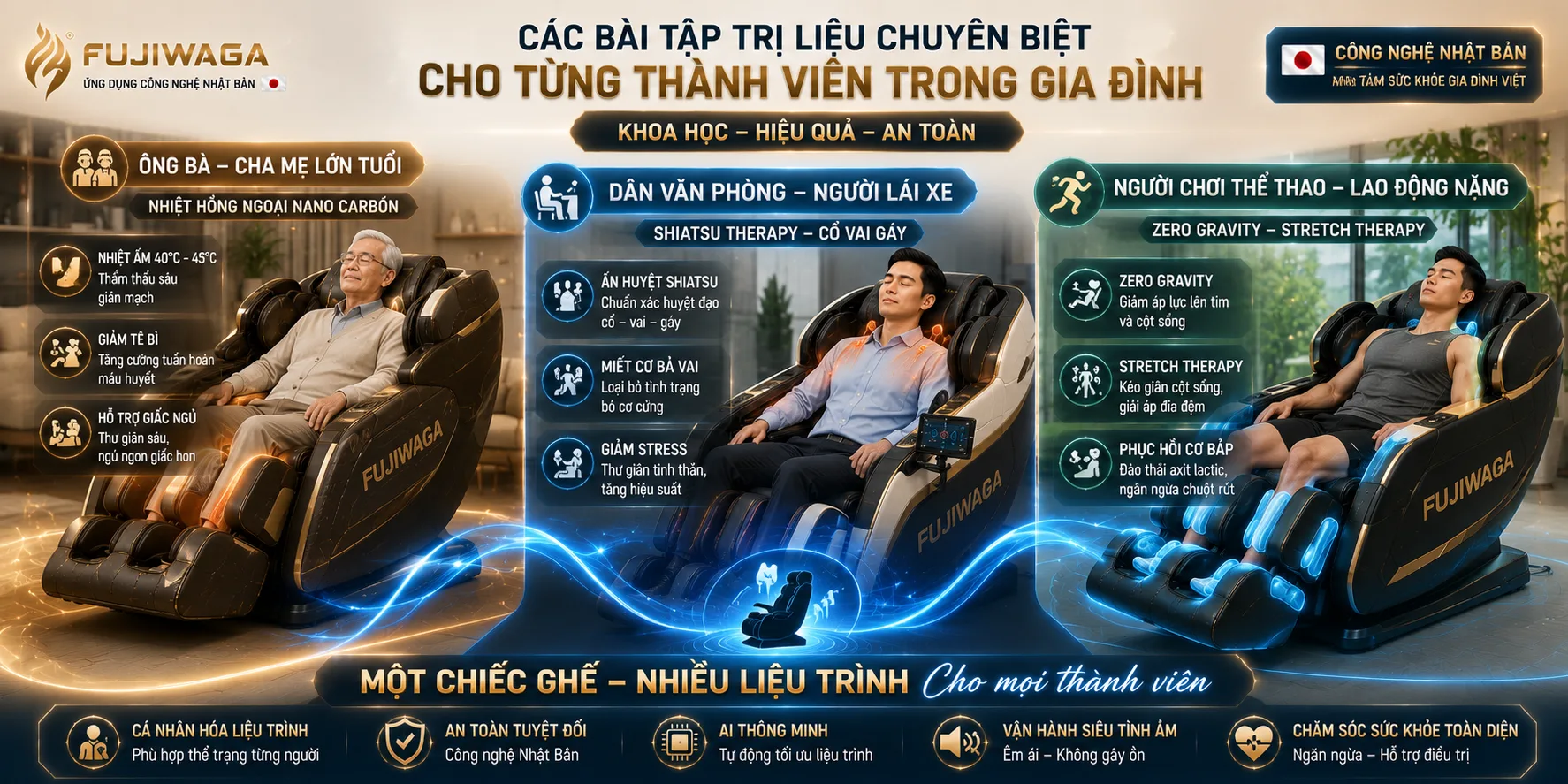 ghế massage toàn thân Fujiwaga
