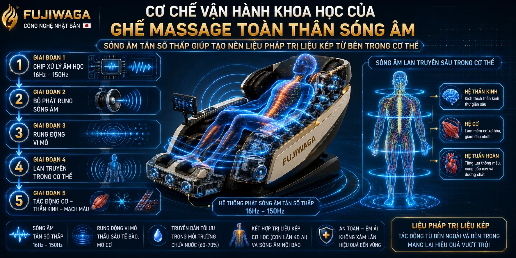 ghế massage toàn thân sóng âm
