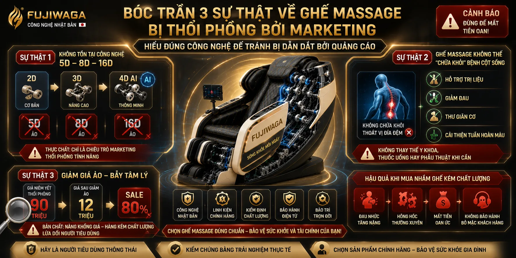 sự thật về ghế massage