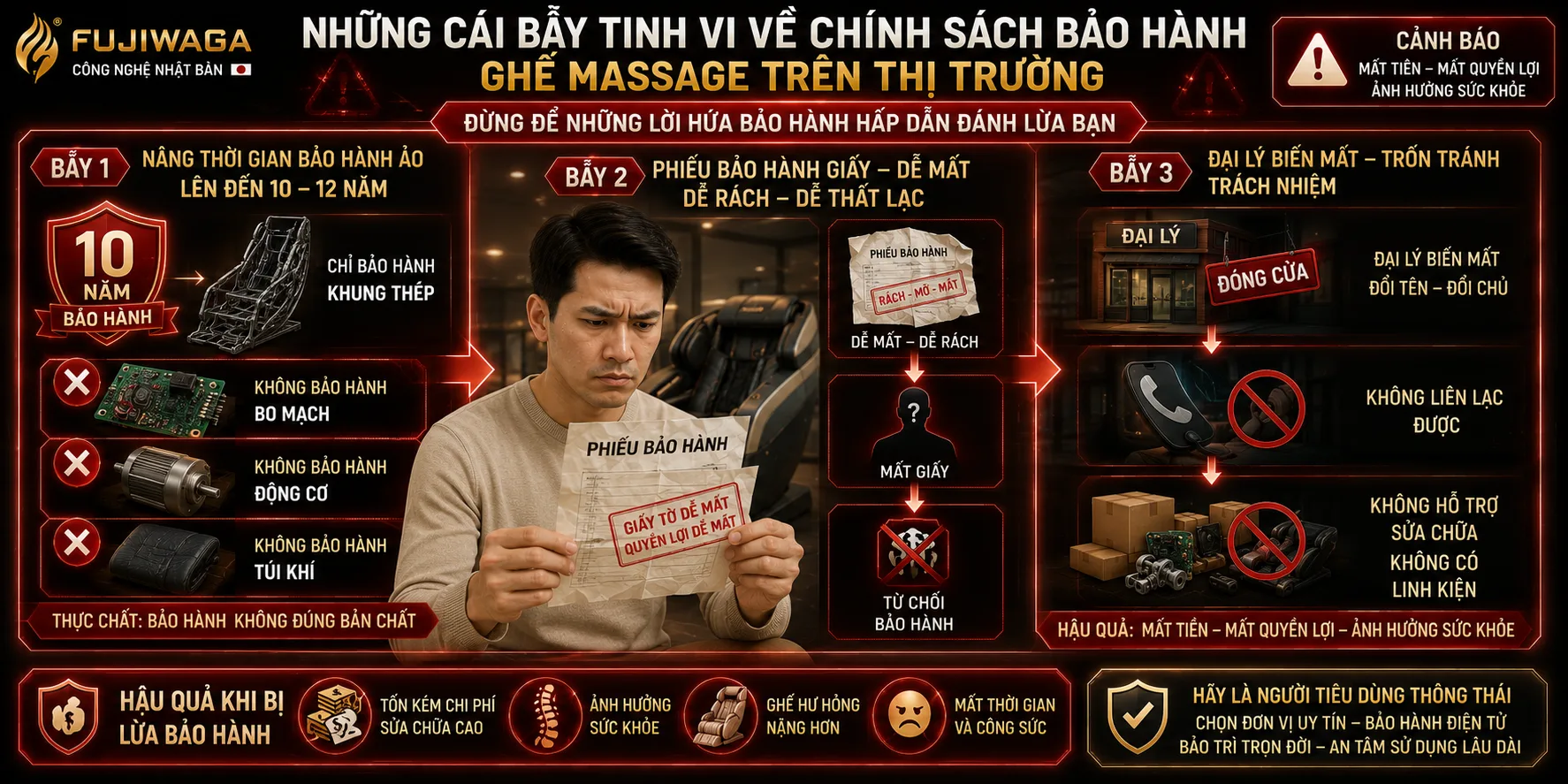bảo hành ghế massage