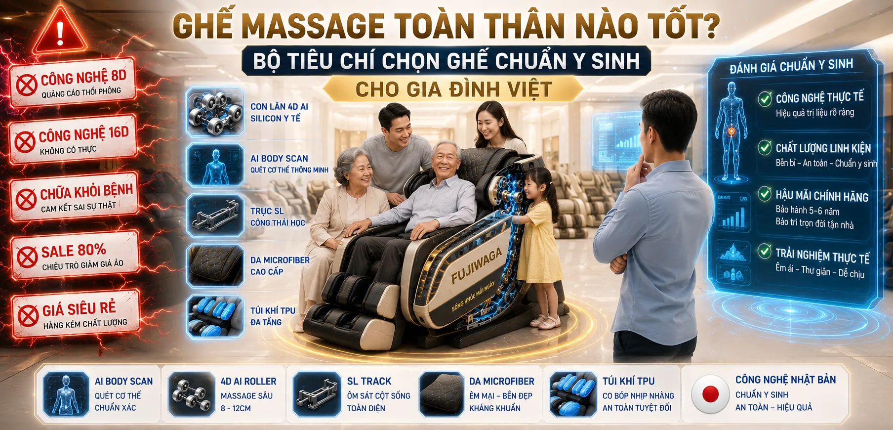 ghế massage toàn thân nào tốt